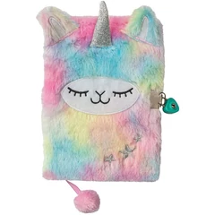 Láma 3D szőrmés kulcsos napló - A5/96 lap - Lámakorn