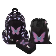Butterfly ergonomikus iskolatáska szett felszerelt emeletes tolltartóval (696992-1-szett)
