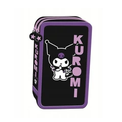 Kuromi Black - felszerelt emeletes tolltartó - fekete (694226)