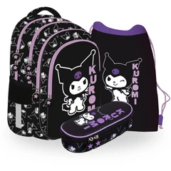 Kuromi Black iskolatáska szett ovális tolltartóval (693717-3-szett)