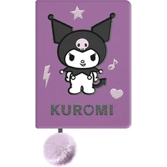 Kuromi kulcsos napló - A/5 - 96 lapos - lila (693915)