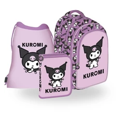 Kuromi Violet iskolatáska szett kihajtható tolltartóval (693700-1-szett)