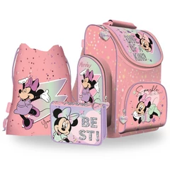 Minnie Mouse ergonomikus iskolatáska szett kihajtható tolltartóval (650222-1-szett)