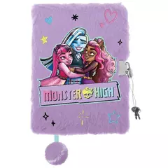 Monster High szőrmés kulcsos napló - A/5 - 96 lapos (661433)