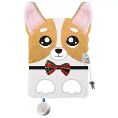 My little friend 3D szőrmés kulcsos napló - A/5 - 96 lapos - Corgi (686931)