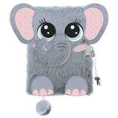 My little friend szőrmés kulcsos napló - A/5 - 96 lapos - Elefánt (669422)