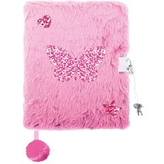 My little friend szőrmés kulcsos napló - A/5 - 96 lapos - Pillangó (669538)