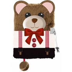 My little friend szőrmés kulcsos napló - A/5 - 96 lapos - Plüss maci (669545)