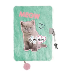 My little friend szőrmés kulcsos napló - A/5 - 96 lapos - Kitty - Meow (686818)