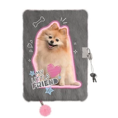 My little friend szőrmés kulcsos napló - A/5 - 96 lapos - Pomeranian (687013)