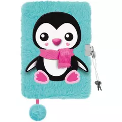Pingvines 3D szőrmés kulcsos napló - A/5 - 96 lapos (669002)