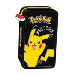 Pokemon Felszerelt 3 emeletes tolltartó - Black (723688)