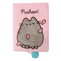 Pusheen cicás A/5 szőrmés jegyzetfüzet - 96 lapos - rózsaszín (692123)