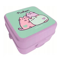 Pusheen cicás műanyag uzsonnás doboz - lila (679810)