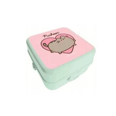 Pusheen cicás műanyag uzsonnás doboz - menta (679803)