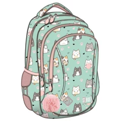 St.Right - Charming Cats ergonomikus iskolatáska, hátizsák - 3 rekeszes (685040)