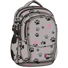 St.Right - Paws iskolatáska, hátizsák mellpánttal - 4 rekeszes