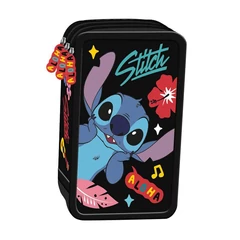 Stitch Felszerelt 3 emeletes tolltartó - Black Aloha (679889)