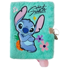 Stitch szőrmés kulcsos napló A/5 - Mint aloha - 96 lapos (683329)
