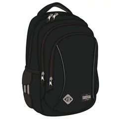 St.Right - Black Vintage ergonomikus iskolatáska, hátizsák - 3 rekeszes (685118)