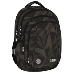 St.Right - Geometric Grey hátizsák, iskolatáska - 4 rekeszes (680823)