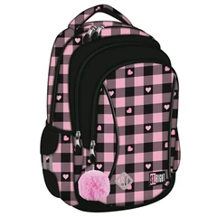 St.Right - Pink Checkered ergonomikus iskolatáska, hátizsák - 3 rekeszes (680373)