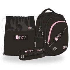 St.Right - Pink K-Pop iskolatáska szett ovális tolltartóval (683183-1-szett)