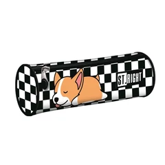 St. Right - Kockás henger alakú tolltartó - Sleepy Corgi (664373)
