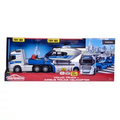 Majorette - Volvo fém kamion rendőrségi helikopterrel (213716000)