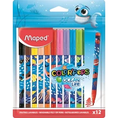 Maped Filctoll készlet kimosható Color Peps Ocean Life 12 különböző szín (IMA845701)