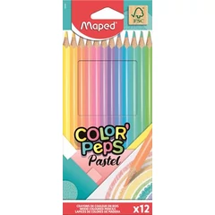 Maped Színes ceruza készlet, háromszögletű Color Peps Pastel 12 db-os pasztell szín (IMA832069)