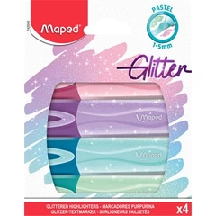 Maped Szövegkiemelő készlet, 1-5 mm Glitter Fluo Peps 4 db-os pasztell (IMA742046)