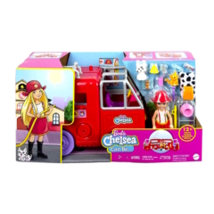 Barbie - Chelsea tűzoltóautóval játékszett (HCK73)