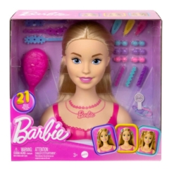 Barbie Deluxe Styling Head - Fésülhető babafej - Szőke egyenes hajú (HMD88)