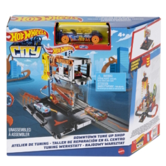 Hot Wheels City - Belvárosi tuning bolt játékszett (HDR24-HDR25)