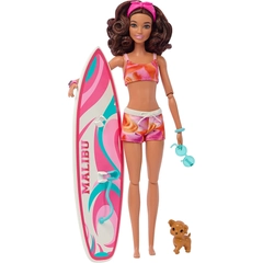 Barbie - Szörfös Barbie szörfdeszkával játékszett (HPL69)