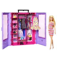 Mattel Barbie Fashionista - Ruhásszekrény babával (HJL66)