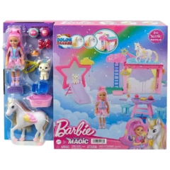 Mattel - Barbie és Chelsea - Touch of Magic Chelsea és pegazus játékszett (HNT67)