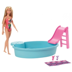 Barbie baba medencével játékszett (GHL91)