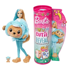 Barbie Cutie Reveal meglepetés baba - Állatos jelmezek - Maci-Delfin (HRK25)