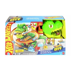 Hot Wheels City - T-Rex Blaze Battle támadás pályaszett (JBM73)