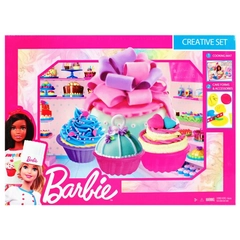 Barbie süteménykészítő gyurmakészlet - 6 színű, alátéttel