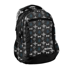 BeUniq iskolatáska, hátizsák - 3 rekeszes - Skull