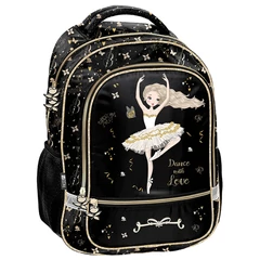 Balerina ergonomikus iskolatáska, hátizsák - 2 rekeszes - Dance with love (PP25BE-260)