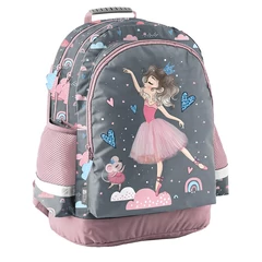 Paso - Balerina iskolatáska, hátizsák - 3 rekeszes - Grey (PP23BA-116)