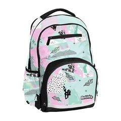 BeUniq iskolatáska, hátizsák - 2 rekeszes - Mint, pink (BU25AB-2804)