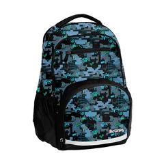 BeUniq iskolatáska, hátizsák - 2 rekeszes - terepminta (BU25GR-2804)