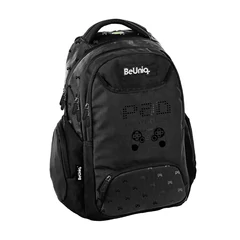 BeUniq iskolatáska, hátizsák - 3 rekeszes - Game - fekete (BU25GP-2908)