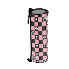 BeUniq kockás henger alakú tolltartó - Pink (BU26SU-003)