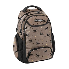 BeUniq Unikornis hátizsák, iskolatáska - 3 rekeszes - Brown